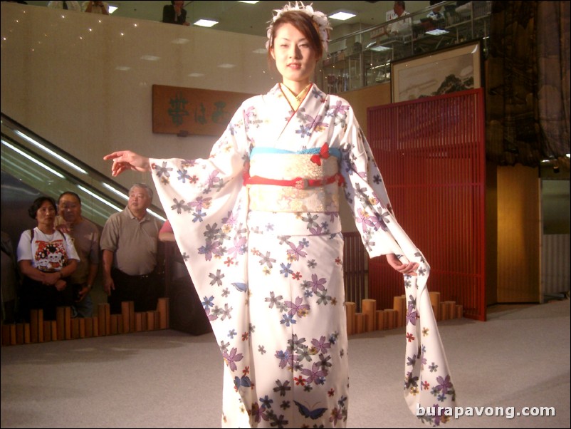 Kimono show at Nishijin Textile Center, Kyoto.