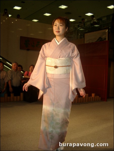 Kimono show at Nishijin Textile Center, Kyoto.
