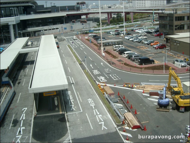 Outside Terminal 1 arrivals, New Tokyo International Airport.