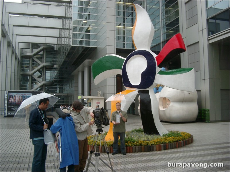 Outside Fuji TV Theater Mall, Odaiba.