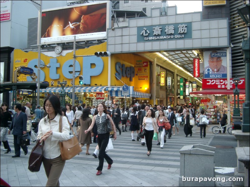 Shinsaibashi-Suji shopping center.