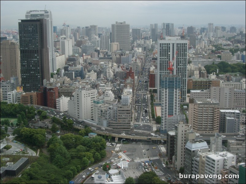 View of Tokyo skyline from Tokyo Tower.