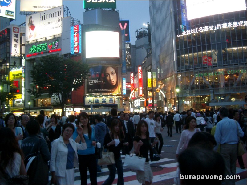 Shibuya at night.