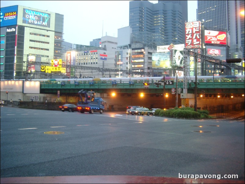 East Shinjuku at night.