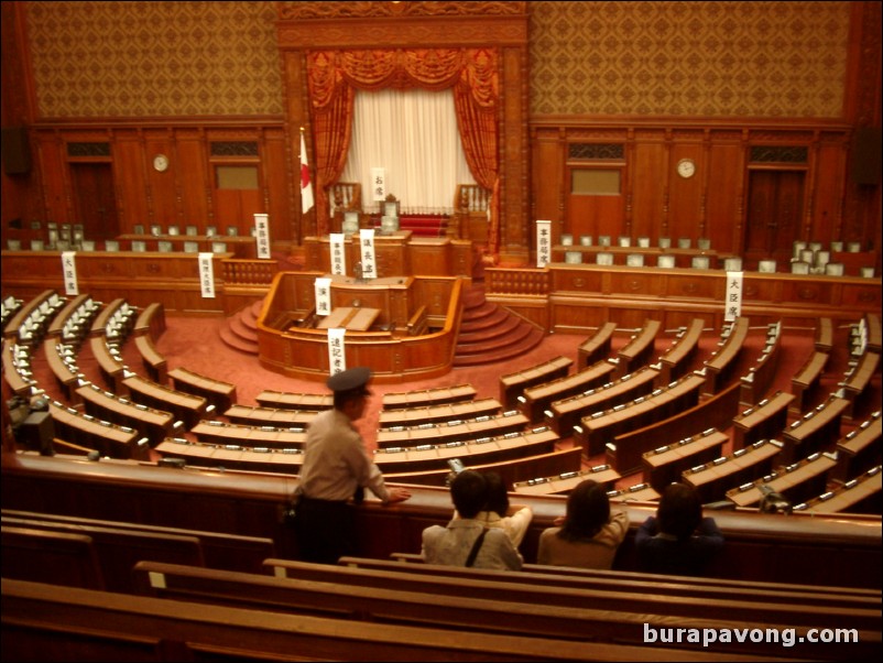 Chamber of the House of Councillors, National Diet Building.