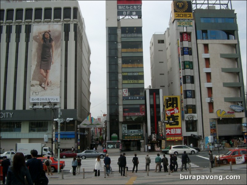 Outside Ueno station.