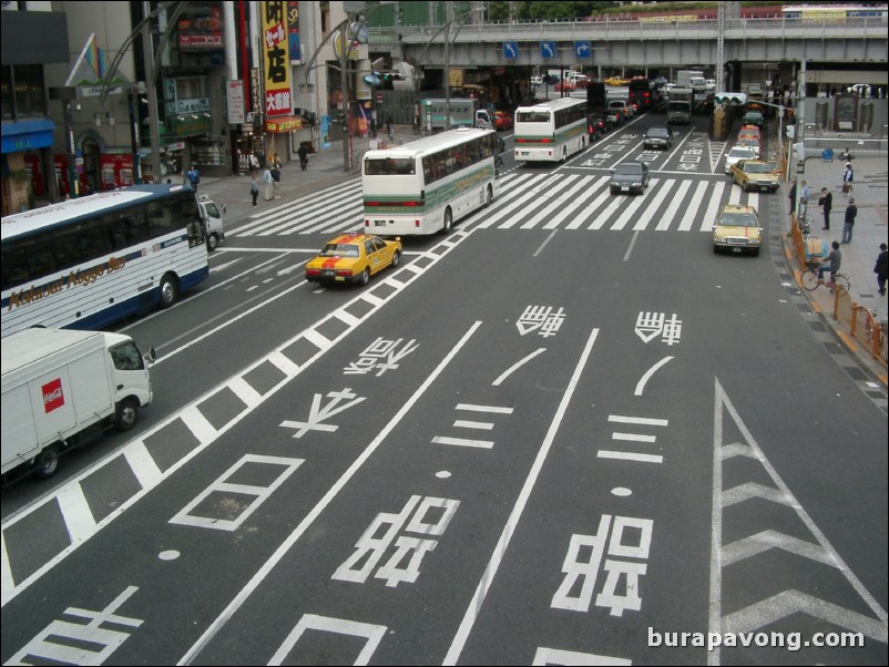 Outside Ueno station.