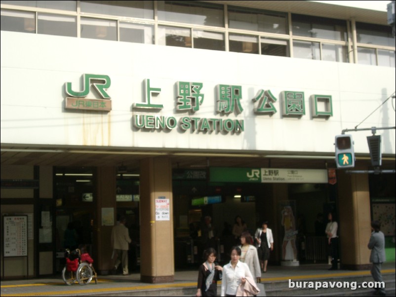 Ueno station.