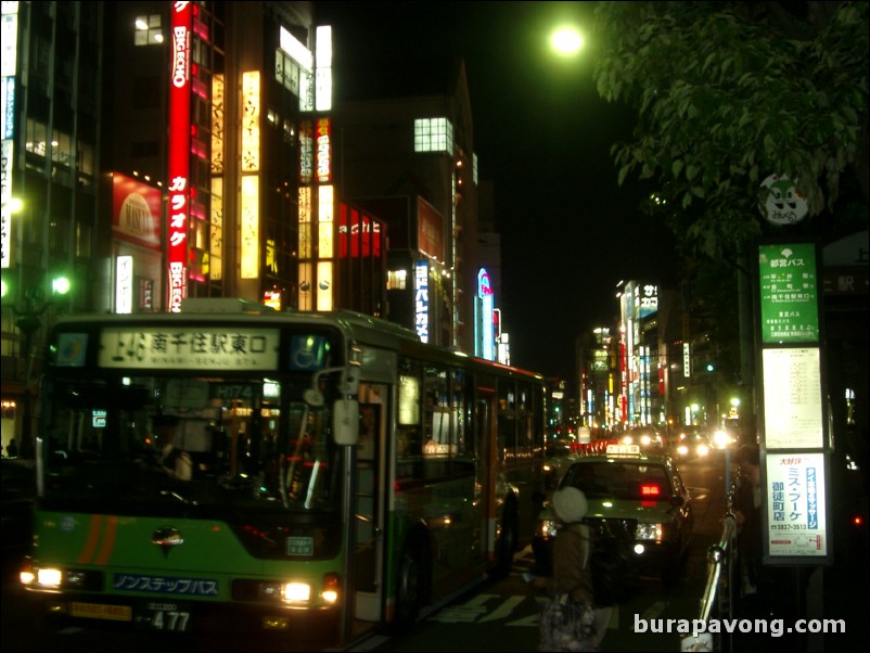 Ueno at night.