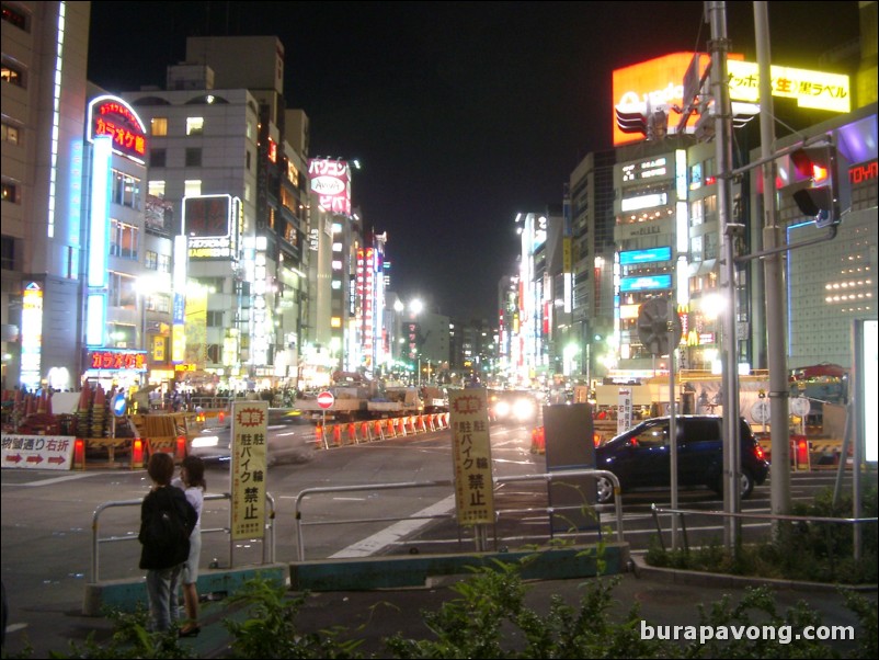 Ueno at night.