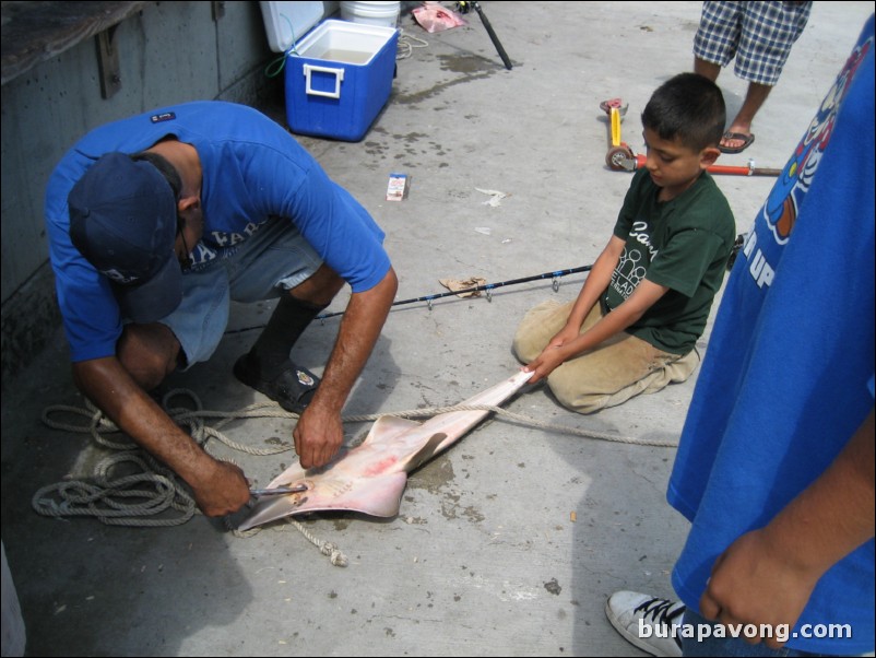 Fishing at Venice Beach.