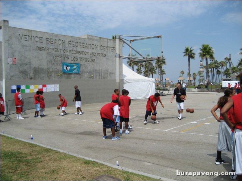 Basketball camp, Venice Beach.