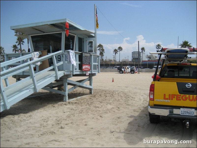 Lifeguard station and truck, Venice Beach.