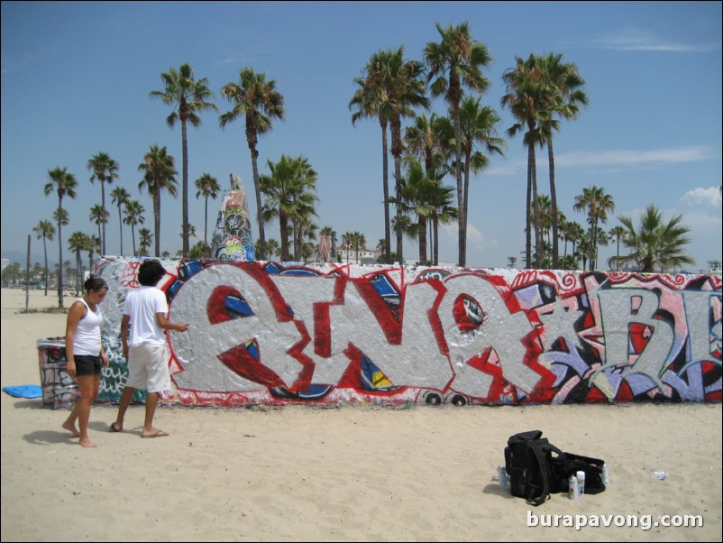 Venice Beach graffiti walls.