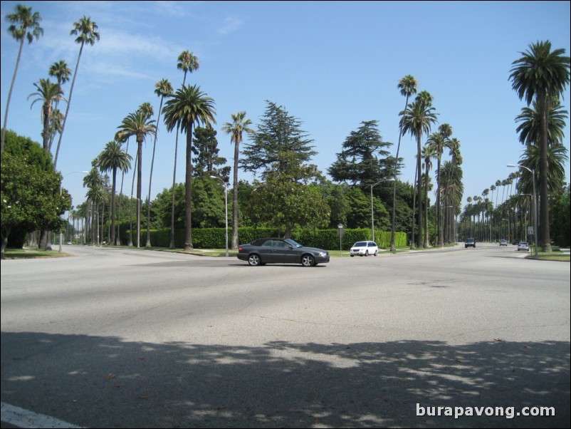 One of many interesting intersections in Beverly Hills.