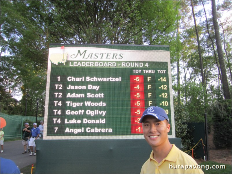 Both times I've been to the Masters, a South African has won it.