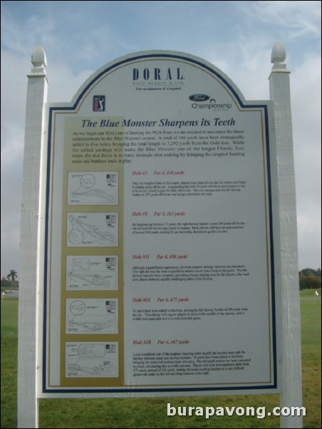 Doral Golf Resort & Spa - The Blue Monster.