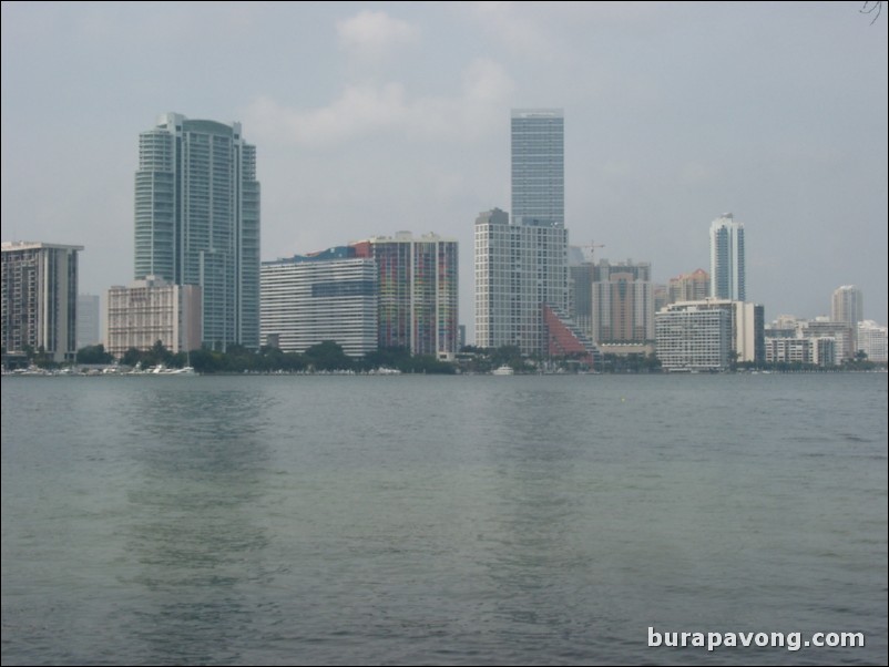 Downtown Miami, Virginia Key, and Key Biscayne.