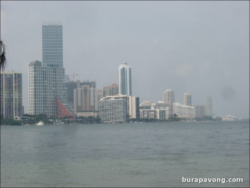 Downtown Miami, Virginia Key, and Key Biscayne.