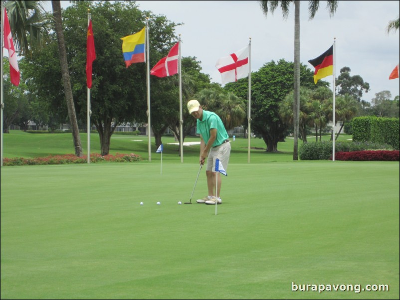 Doral practice putting green.