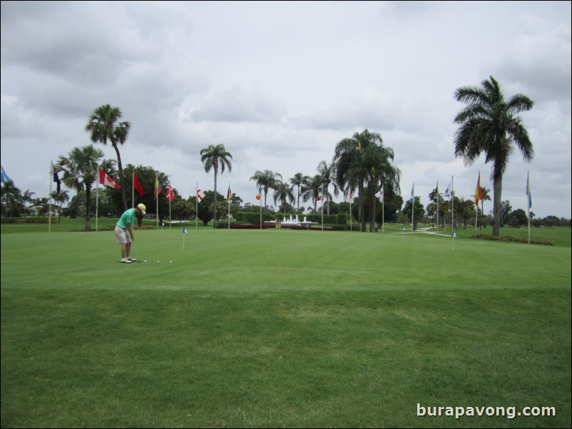 Doral practice putting green.