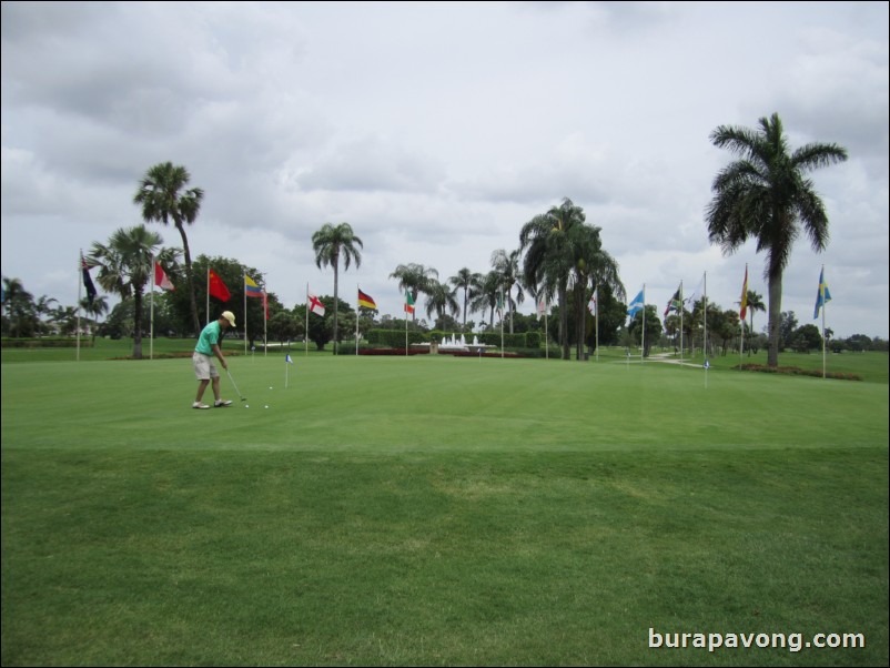 Doral practice putting green.