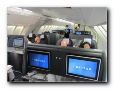 United Business Class, upper deck.