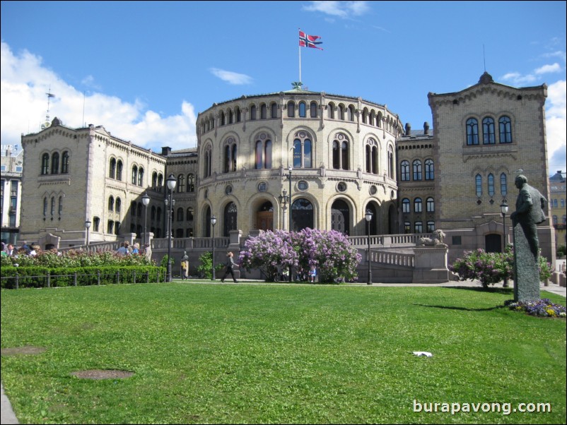 Stortinget, the seat of Norway's parliament.