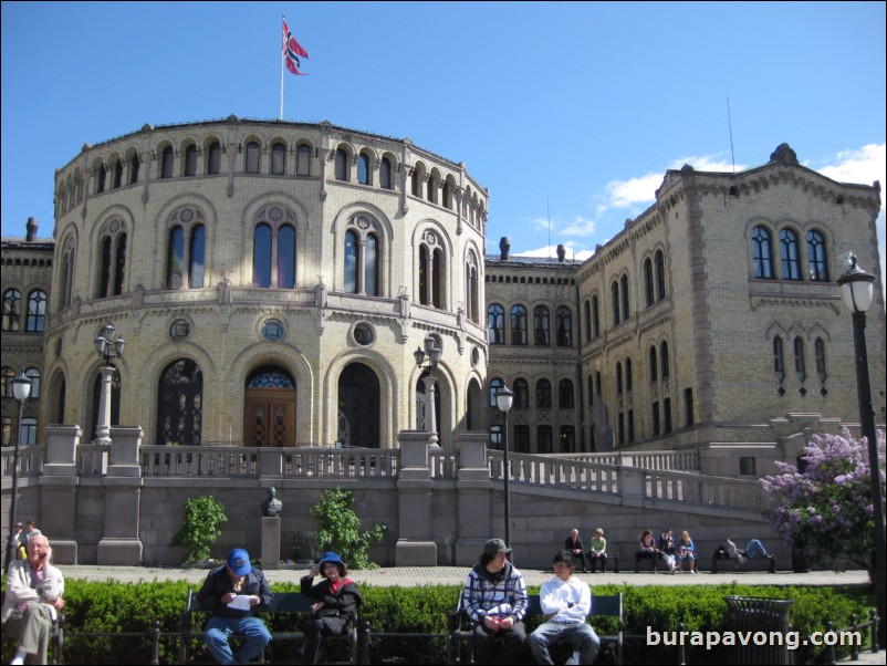 Stortinget, the seat of Norway's parliament.