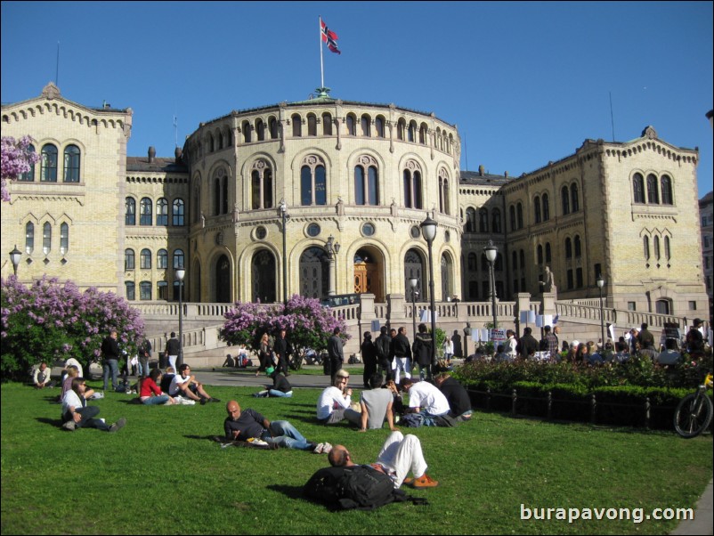 Stortinget, the seat of Norway's parliament.