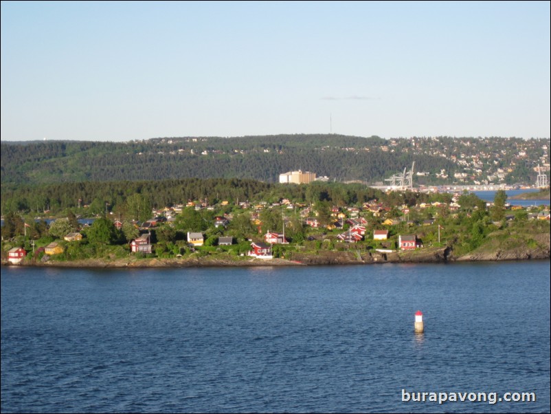 Sailing away from Oslo.