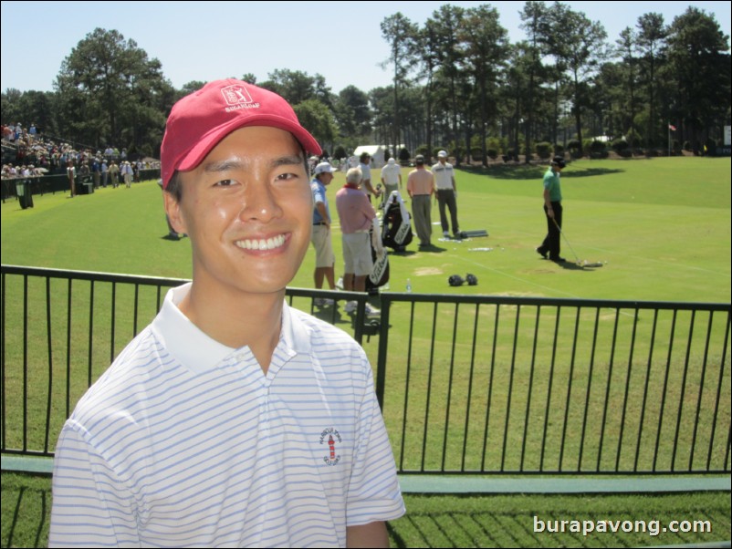 Rory McIlroy at the driving range.