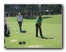 Rory McIlroy at the driving range.