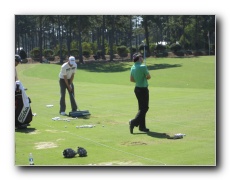 Rory McIlroy at the driving range.