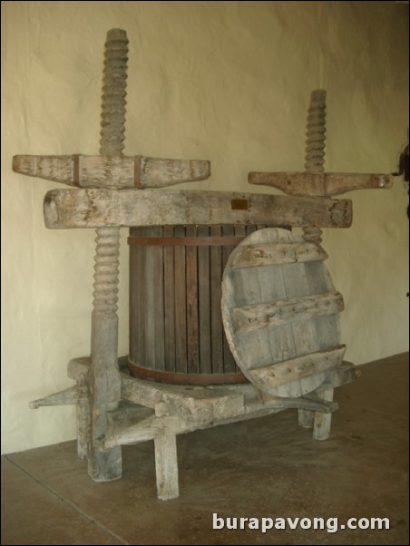 An old Spanish wine press.