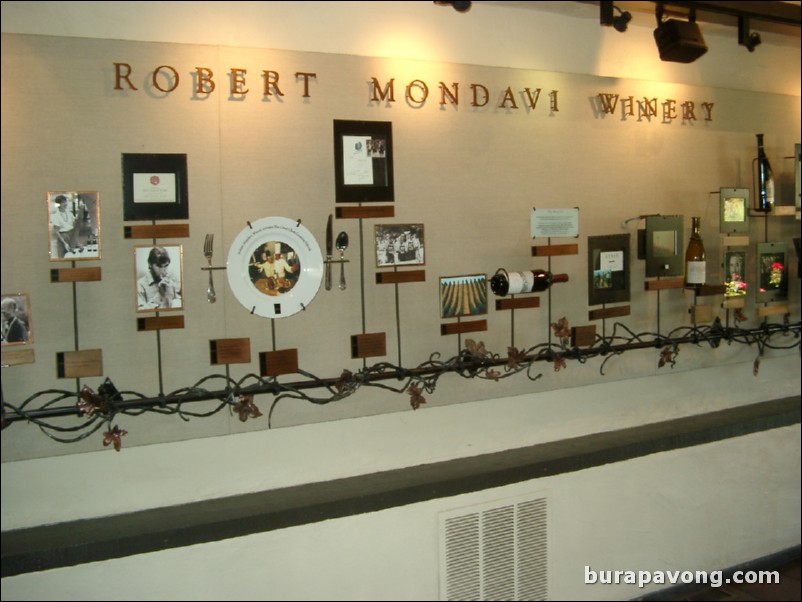 Inside the Robert Mondavi Winery lobby.
