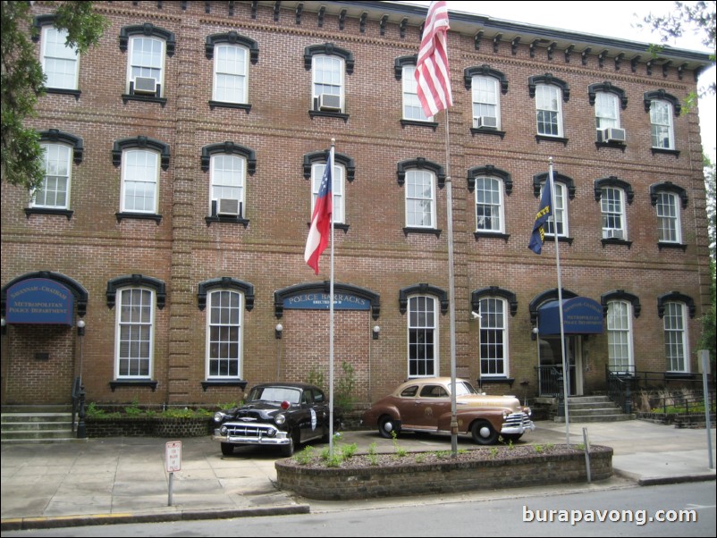 Police station.