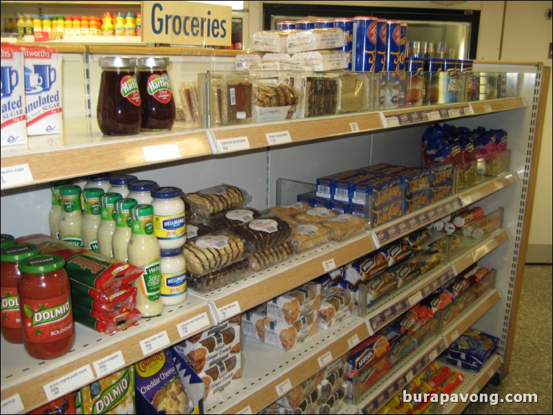 Inside a convenience store.