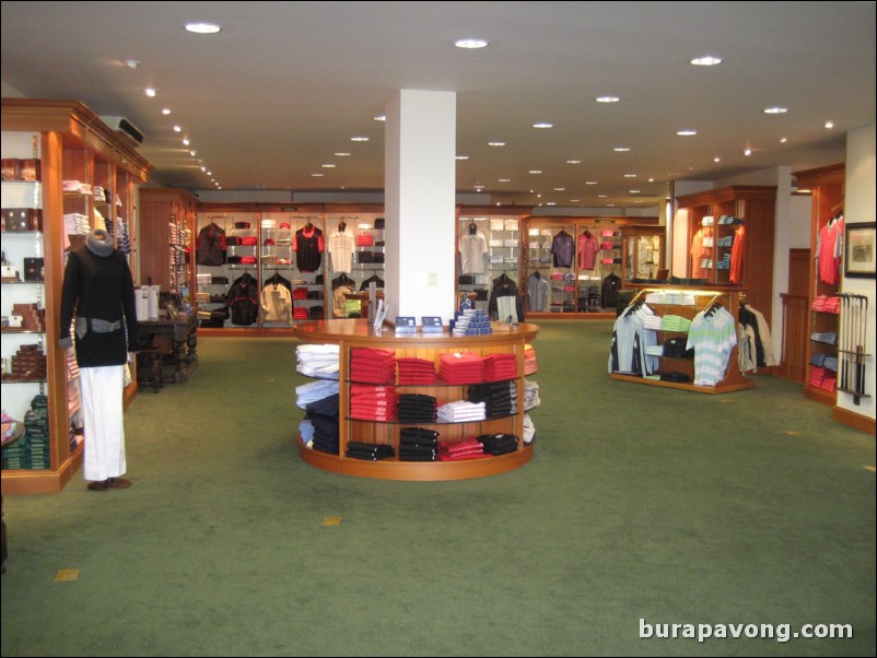Inside The Old Course Shop.