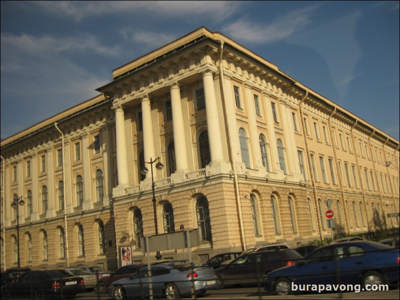 Downtown St. Petersburg around the River Neva.