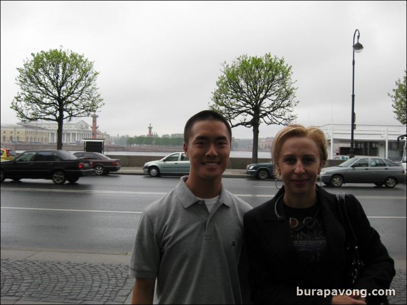 With Elena the guide outside the Hermitage.