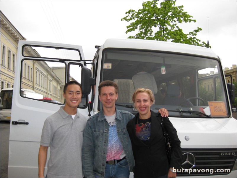 Me with the driver and guide Elena from Alla Tours (http://alla.info-group.ru/).