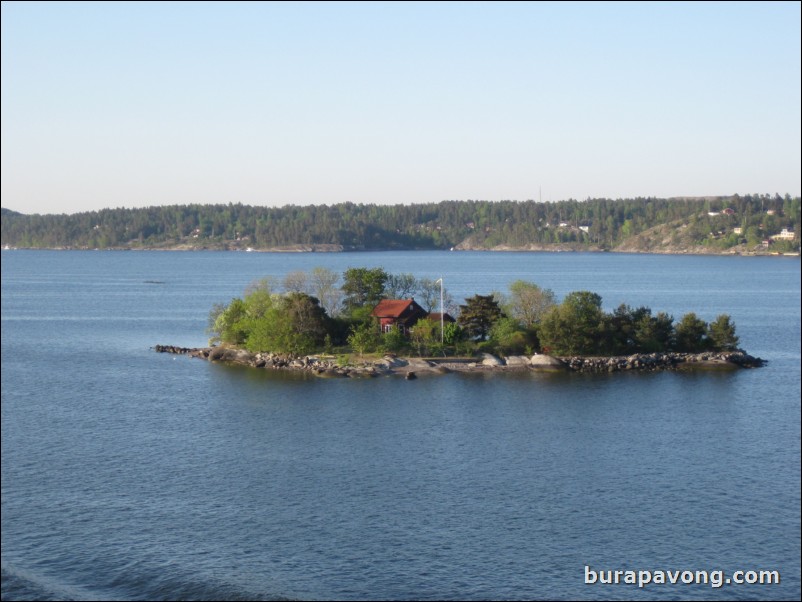 Sailing into Stockholm.