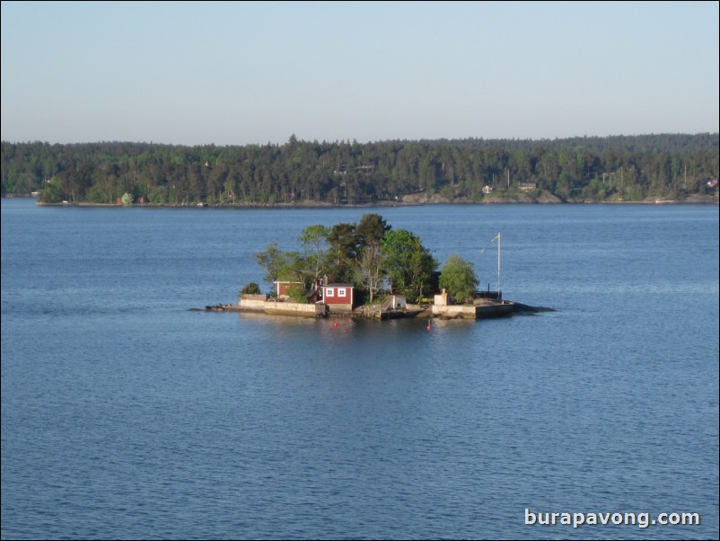 Sailing into Stockholm.