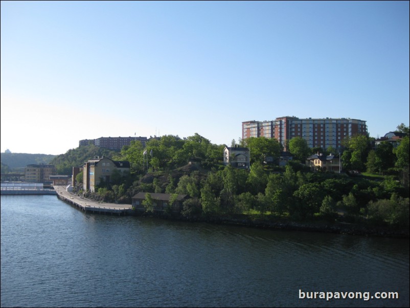 Sailing into Stockholm.