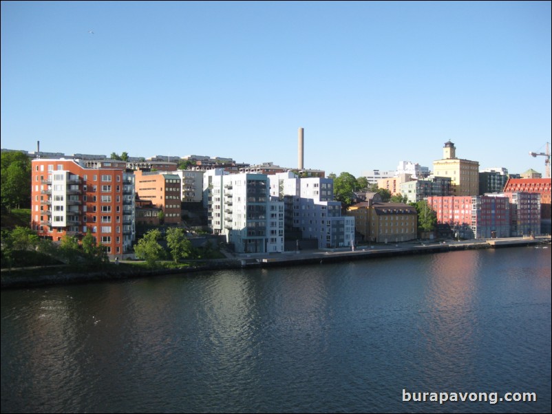 Sailing into Stockholm.