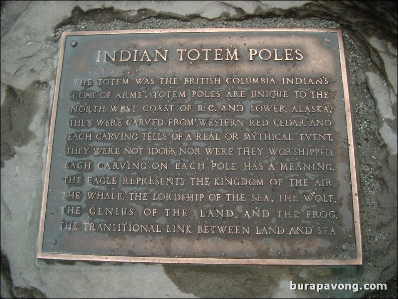 Indian Totem Poles, Stanley Park.