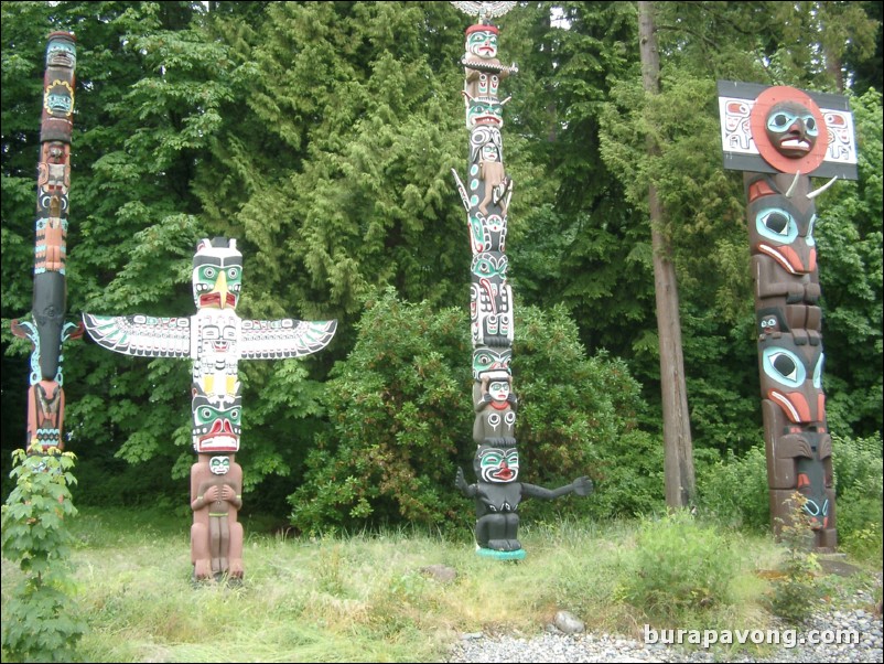 Indian Totem Poles, Stanley Park.