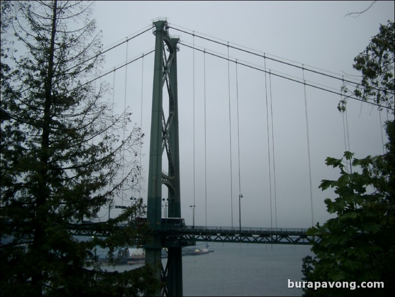 View of Lions Gate Bridge from Prospect Point.