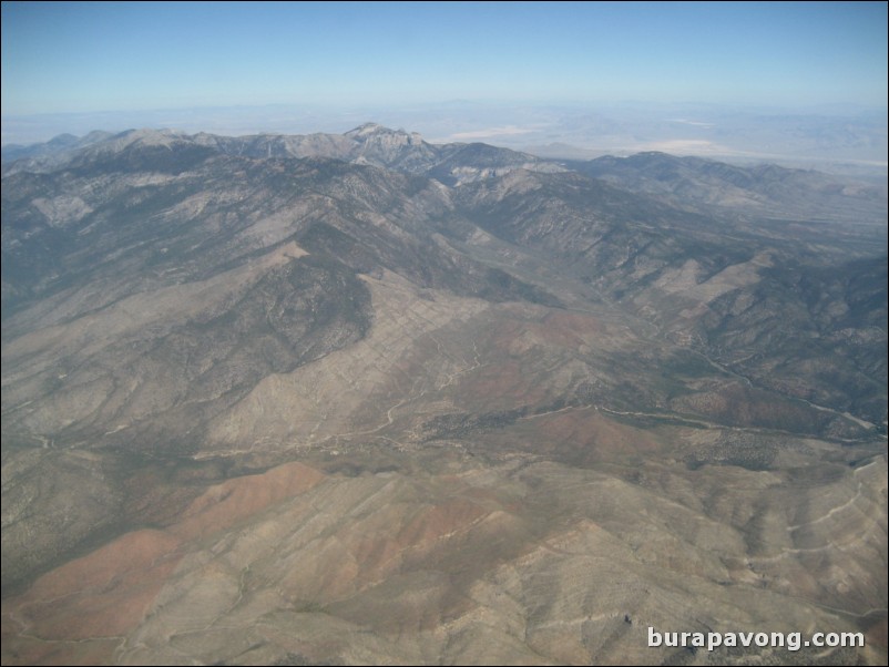 Flying into Las Vegas.